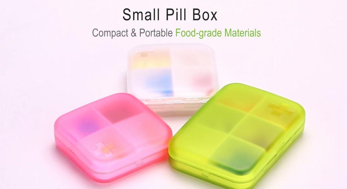 Amazon.com: ZDQZC Portable Pill Organizer - Slim Pill Box for